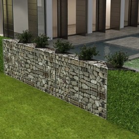 vidaXL Cesto gabião aço galvanizado 300x30x100 cm