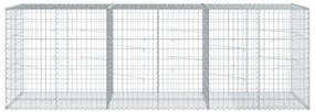 Cesto gabião com cobertura 300x100x100 cm ferro galvanizado
