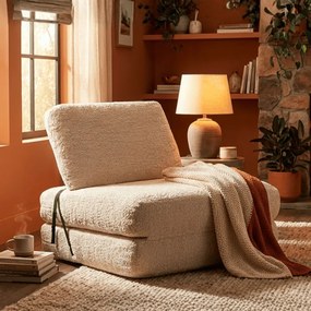 POLTRONA/CAMA FASTER BRANCA 80X100X80 CM (COMPRIMIDA - TAMANHO DA CAMA 204X80X18 CM) BRANCA
