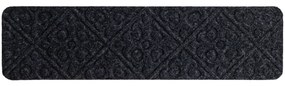 15 Tapetes antiderrapantes para escadas 76 x 20 cm Tapetes impermeáveis para escadas para crianças, idosos e animais de estimação Cinzento