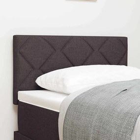 vidaXL Cabeceira com Design de Blocos de Diamante Castanho Escuro 80cm, Tecido