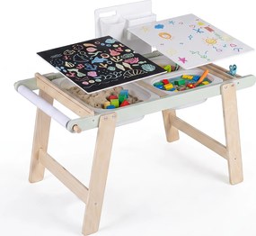 Mesa Sensorial Infantil, 91 x 51,5 x 74,5 cm, Tampo Convertível, Verde