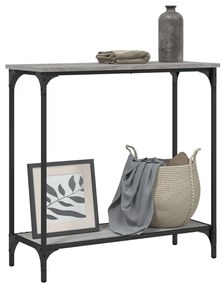 Mesa consola 75x30,5x75 cm derivados de madeira cinzento sonoma