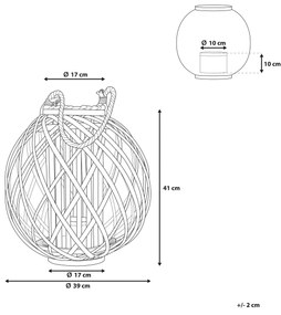 Lanterna decorativa branca SAMOA Beliani