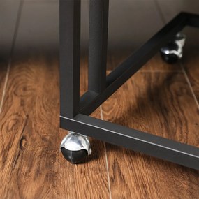 Mesa apoio para sofá com Rodas 50 x 35 x 55 cm Greige-Preto
