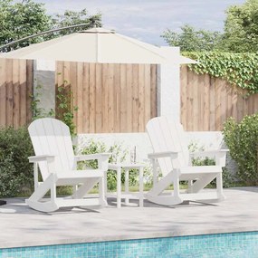 vidaXL Conjunto de Lounge de Jardim 3 pcs Branco HDPE