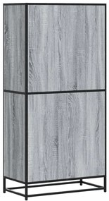 Armário alto 68x35x139 cm derivados de madeira cinzento sonoma