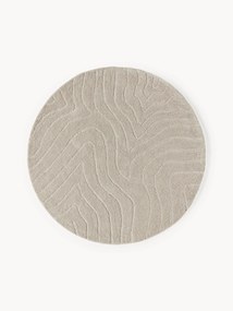 Tapete redondo em lã artesanal Aaron