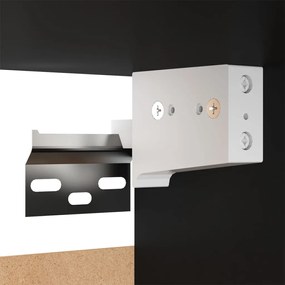 Conjunto de 6 Móveis de Parede de TV Funchal S - Preto - Design Modern