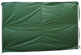 2 paredes Parte lateral para tenda 3x3m lado gazebo A tela impermeável de Oxford com janela mede a obscuridade de 300x200cm - verde escuro