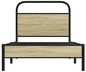 Estrutura cama s/ colchão derivados de madeira carvalho sonoma