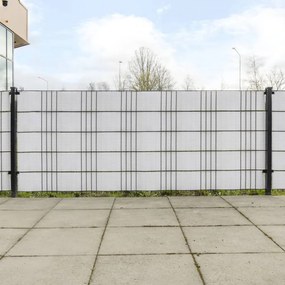 Telas de varanda 10 pcs 255x19 cm vime PE branco