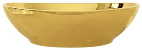 Lavatório 40x33x13,5 cm cerâmica dourado