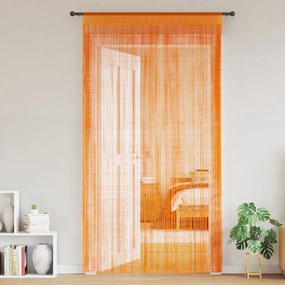 vidaXL Cortinas de fios 2 pcs 100x250 cm laranja