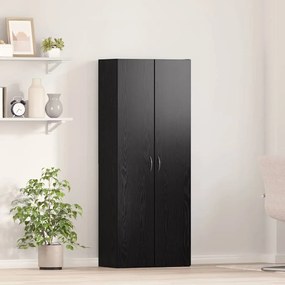 vidaXL Aparador Preto em Carvalho - 60 x 32 x 153 cm - Madeira engenheirada