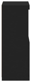 Aparador com luzes LED 41x37x100 cm preto