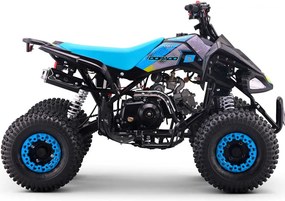 Mini moto 4 gasolina para crianças de 110 cc, automática, 4 tempos, com marcha-atrás e limitador de velocidade Dorado A110 R7 Azul
