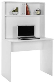Secretária "Turvis" com Estante - 90 x 148 x 52 cm - Branco - Design M