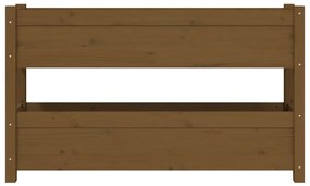 Vaso/floreira 112x25x66 cm madeira pinho maciça castanho-mel