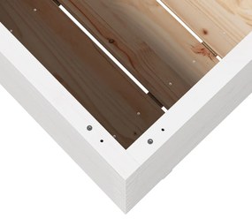 Vaso/floreira de jardim 90x60x72 cm pinho maciço branco