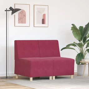 vidaXL Cadeiras de Sofá 2 pcs vermelho tinto 55 x 74 x 82 cm Veludo