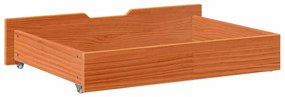 Gavetas para cama 2 pcs 80x55x17 cm pinho maciço castanho-mel