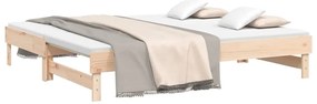 Estrutura sofá-cama de puxar 2x(90x190) cm pinho maciço