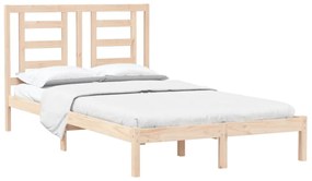 Estrutura de cama dupla pequena 4FT 120x190 cm madeira maciça