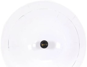 Candeeiro suspenso vintage indust. redondo 25W 31cm E27 branco