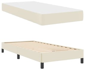 Cama Outros Creme 100 x 200 cm Couro sintético