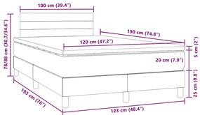 Cama box spring com colchão e luzes LED veludo verde-escuro