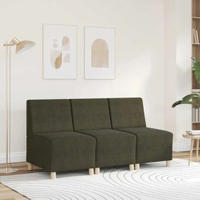 Poltrona sem braços em camurça artificial 55 cm verde militar