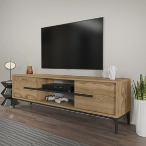 Móvel TV Stand Eslem – Carvalho/Preto – 120 cm