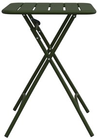 Mesa de Jardim Dobrável vidaXL Verde Escuro 55x55x73 cm Aço