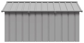 Casota para cães 116,5x153x81,5 cm aço galvanizado cinzento
