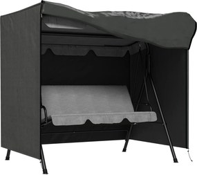 Outsunny Capa Protetora Móveis Jardim Baloiços Exterior Resistente Água Fecho de Correr 177x114x152 cm Cinza Escuro | Aosom Portugal