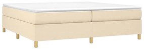Cama com molas/colchão 200x200 cm tecido cor creme