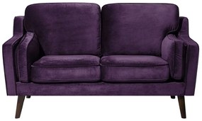 Sofá de 2 lugares em veludo violeta LOKKA Beliani