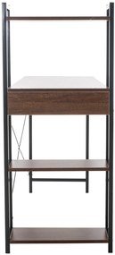 Secretária com prateleiras laterais Poe 120 x 111 x 44 cm Cor Nogueira