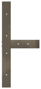 Pés de mesa de jantar em forma de T, 2 peças, preto, 80x35x(72-73) cm,