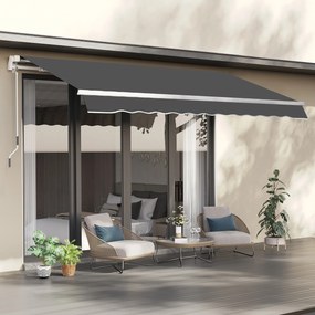Tecido de substituição para toldo com lambrequim 2,82 x 2,4 m (ESTRUTURA NÃO INCLUIDA), padrão de ondas suaves, em poliéster de alta densidade (280 g/