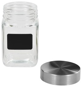Frascos de vidro com autocolante 12 pcs 300 ml