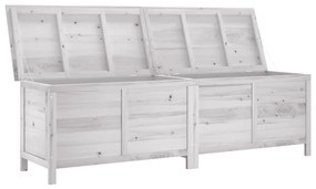 Caixa arrumação p/ jardim 198,5x50x56,5 cm abeto maciço branco