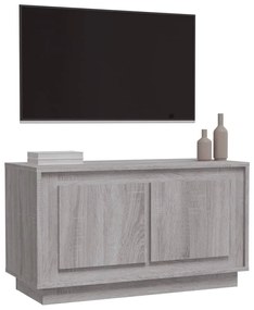 Móvel de TV 80x35x45 cm derivados de madeira cinzento sonoma