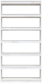 Estante/divisória 100x30x200 cm madeira de pinho maciça branco