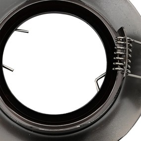 Luminárias Embutidas 12 pcs Redondas GU10 Cobre Ø90 mm Aço