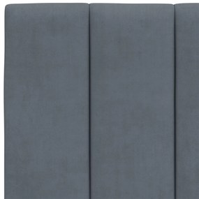 Estrutura de cama c/ luzes LED 140x200cm veludo cinzento-escuro