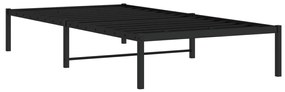 Estrutura de cama 100x200 cm metal preto