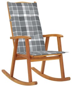 3064193 vidaXL Cadeira de baloiço com almofadões madeira de acácia maciça