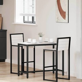 vidaXL mesa Branco 100 x 50 x 77 cm Madeira de Engenharia e Aço